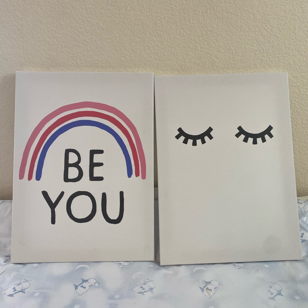 Ikea canvas art for girls room